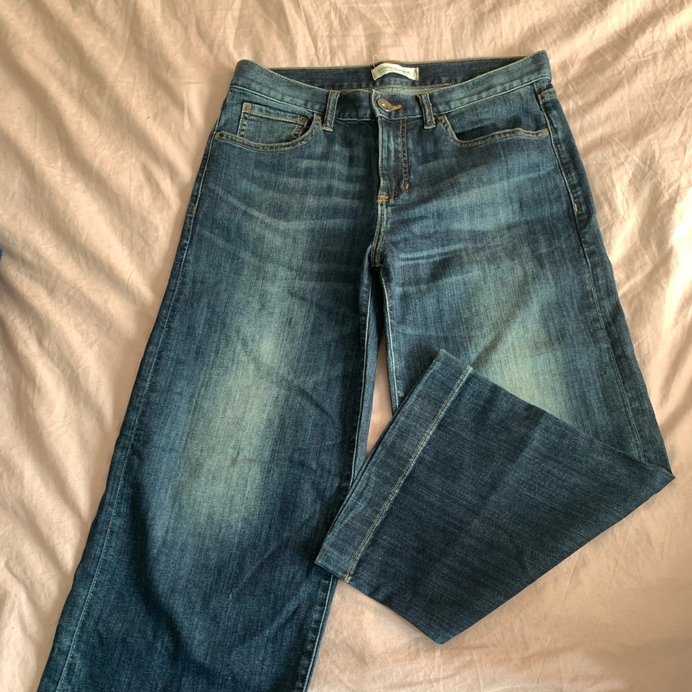 Banana Republic Cropped Wide Leg Jeans.